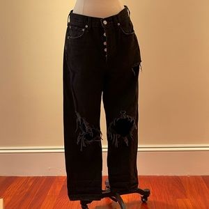 agolde black ripped jeans